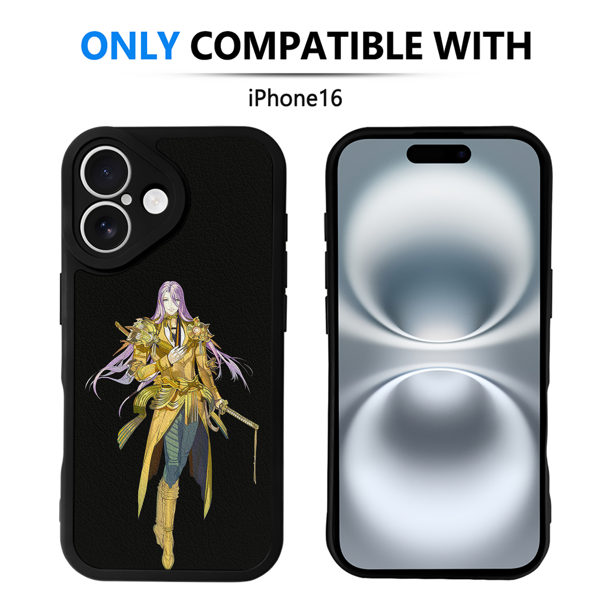 （画像用） 刀剣乱舞 Touken Ranbu 【iPhone 16シリーズ対応】シリコンスマホケース（レザー調） 材質：シリコン